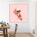 Picture of Happy Skull _GroupedProduct_Square_Photography _GroupedProduct_Square_Canvas_Framed_