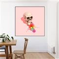Picture of Happy Skull _GroupedProduct_Square_Photography _GroupedProduct_Square_Canvas_Framed_
