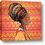 Picture of African Woman on Orange