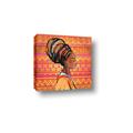 Picture of African Woman on Orange  _GroupedProduct_Square_Canvas_