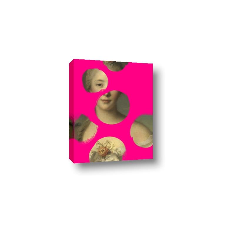 Picture of Neon Pink Circles _GroupedProduct_Rectangle_Portrait_Canvas_
