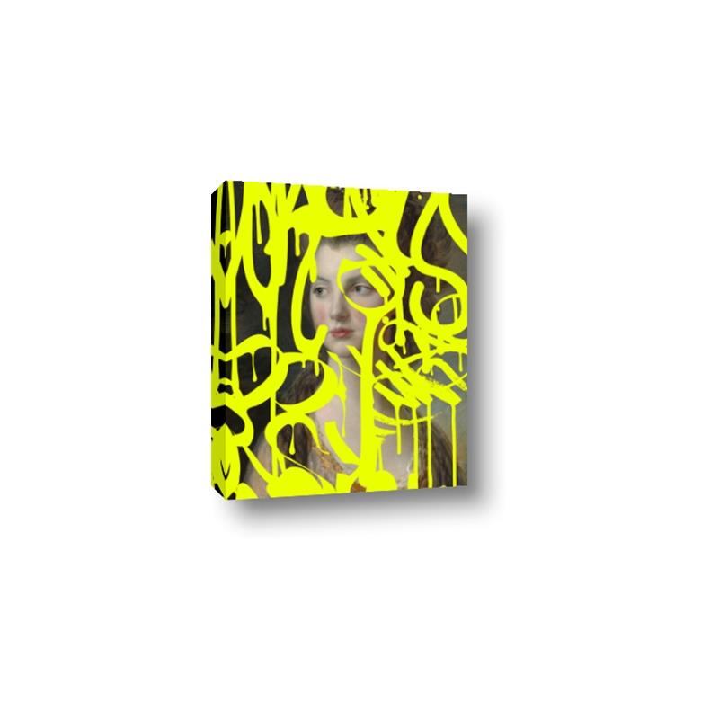Picture of Neon Yellow Graffiti _GroupedProduct_Rectangle_Portrait_Canvas_
