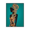 Picture of African Fashion Girl _GroupedProduct_Rectangle_Portrait_Canvas_Framed_
