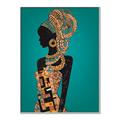 Picture of African Fashion Girl _GroupedProduct_Rectangle_Portrait_Canvas_Framed_