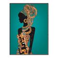 Picture of African Fashion Girl _GroupedProduct_Rectangle_Portrait_Canvas_Framed_