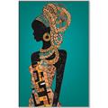 Picture of African Fashion Girl _GroupedProduct_Rectangle_Portrait_Canvas_Framed_
