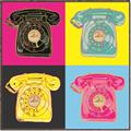 Picture of Rotary Phones _GroupedProduct_Square_Canvas_Framed_