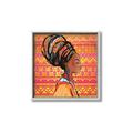 Picture of African Woman on Orange  _GroupedProduct_Square_Canvas_Framed_