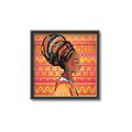 Picture of African Woman on Orange  _GroupedProduct_Square_Canvas_Framed_