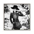 Picture of Newspaper Fashion _GroupedProduct_Square_Canvas_Framed_