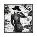 Picture of Newspaper Fashion _GroupedProduct_Square_Canvas_Framed_