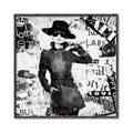 Picture of Newspaper Fashion _GroupedProduct_Square_Canvas_Framed_