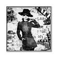 Picture of Newspaper Fashion _GroupedProduct_Square_Canvas_Framed_