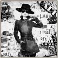 Picture of Newspaper Fashion _GroupedProduct_Square_Canvas_Framed_