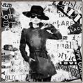 Picture of Newspaper Fashion _GroupedProduct_Square_Canvas_Framed_