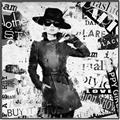 Picture of Newspaper Fashion _GroupedProduct_Square_Canvas_Framed_