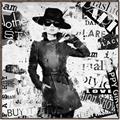 Picture of Newspaper Fashion _GroupedProduct_Square_Canvas_Framed_