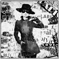 Picture of Newspaper Fashion _GroupedProduct_Square_Canvas_Framed_