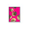 Picture of Neon Pink Circles _GroupedProduct_Rectangle_Portrait_Canvas_Framed_