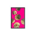 Picture of Neon Pink Circles _GroupedProduct_Rectangle_Portrait_Canvas_Framed_