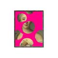 Picture of Neon Pink Circles _GroupedProduct_Rectangle_Portrait_Canvas_Framed_