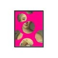 Picture of Neon Pink Circles _GroupedProduct_Rectangle_Portrait_Canvas_Framed_