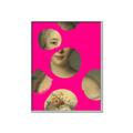 Picture of Neon Pink Circles _GroupedProduct_Rectangle_Portrait_Canvas_Framed_
