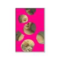 Picture of Neon Pink Circles _GroupedProduct_Rectangle_Portrait_Canvas_Framed_