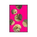 Picture of Neon Pink Circles _GroupedProduct_Rectangle_Portrait_Canvas_Framed_