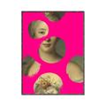 Picture of Neon Pink Circles _GroupedProduct_Rectangle_Portrait_Canvas_Framed_