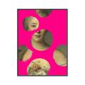 Picture of Neon Pink Circles _GroupedProduct_Rectangle_Portrait_Canvas_Framed_