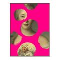 Picture of Neon Pink Circles _GroupedProduct_Rectangle_Portrait_Canvas_Framed_