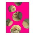 Picture of Neon Pink Circles _GroupedProduct_Rectangle_Portrait_Canvas_Framed_