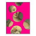 Picture of Neon Pink Circles _GroupedProduct_Rectangle_Portrait_Canvas_Framed_
