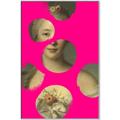 Picture of Neon Pink Circles _GroupedProduct_Rectangle_Portrait_Canvas_Framed_