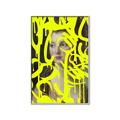 Picture of Neon Yellow Graffiti _GroupedProduct_Rectangle_Portrait_Canvas_Framed_