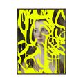 Picture of Neon Yellow Graffiti _GroupedProduct_Rectangle_Portrait_Canvas_Framed_