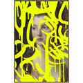Picture of Neon Yellow Graffiti _GroupedProduct_Rectangle_Portrait_Canvas_Framed_