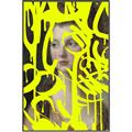 Picture of Neon Yellow Graffiti _GroupedProduct_Rectangle_Portrait_Canvas_Framed_