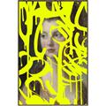 Picture of Neon Yellow Graffiti _GroupedProduct_Rectangle_Portrait_Canvas_Framed_