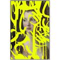 Picture of Neon Yellow Graffiti _GroupedProduct_Rectangle_Portrait_Canvas_Framed_