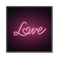 Picture of Neon Love _GroupedProduct_Square_Photography _GroupedProduct_Square_Canvas_Framed_