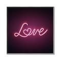 Picture of Neon Love _GroupedProduct_Square_Photography _GroupedProduct_Square_Canvas_Framed_