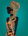 Picture of African Fashion Girl _GroupedProduct_Rectangle_Portrait_Unframed_Print_Only_