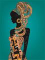 Picture of African Fashion Girl _GroupedProduct_Rectangle_Portrait_Unframed_Print_Only_