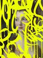 Picture of Neon Yellow Graffiti _GroupedProduct_Rectangle_Portrait_Unframed_Print_Only_