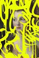 Picture of Neon Yellow Graffiti _GroupedProduct_Rectangle_Portrait_Unframed_Print_Only_