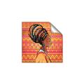 Picture of African Woman on Orange  _GroupedProduct_Square_Unframed_Print_Only_