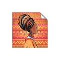 Picture of African Woman on Orange  _GroupedProduct_Square_Unframed_Print_Only_
