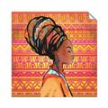 Picture of African Woman on Orange  _GroupedProduct_Square_Unframed_Print_Only_